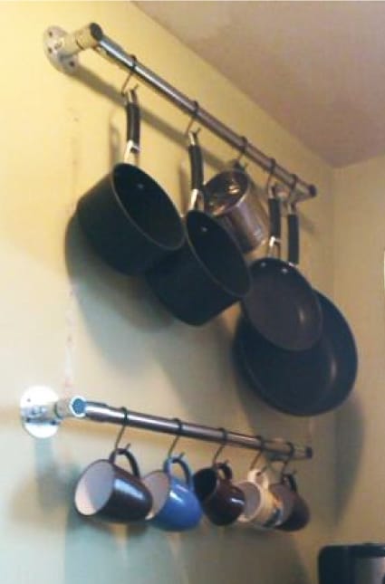 DIY pots rack