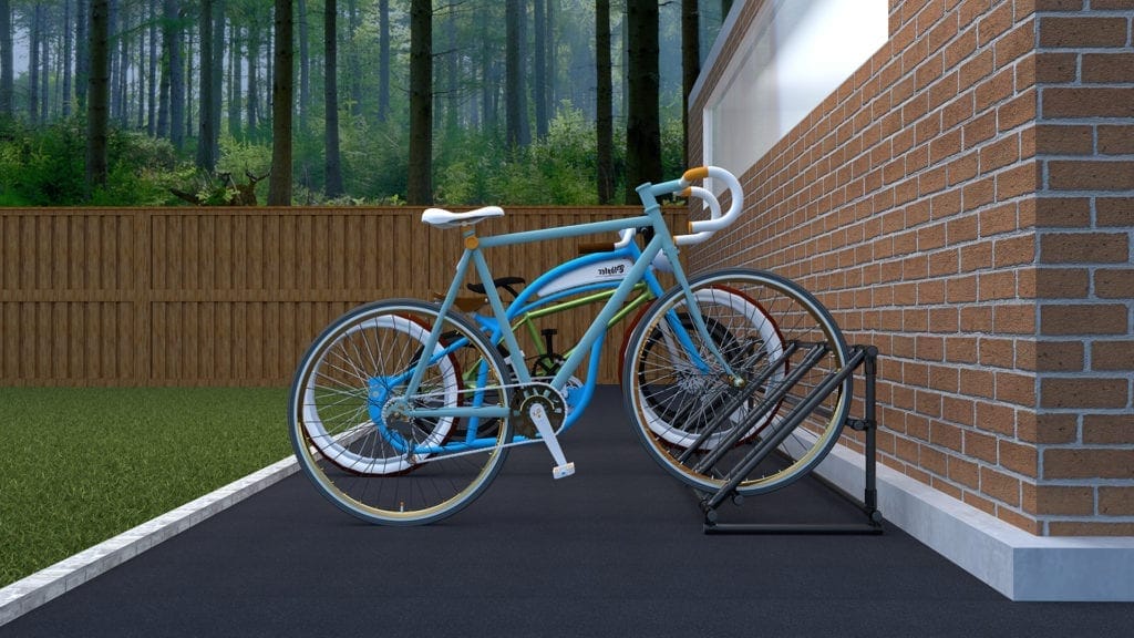 tinktube DIY outdoor bike rack