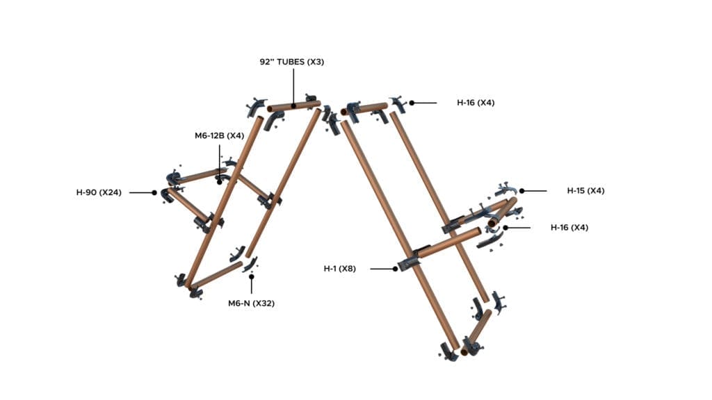 DIY furniture - Free plan to build angled leg console