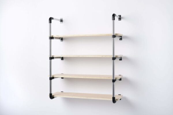 DIY pipe shelves