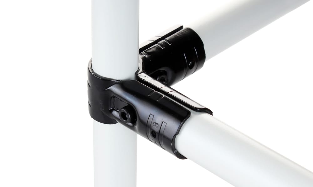 3 way corner pipe fitting set (black)