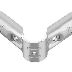 h 3np outer corner single pipe fitting chrome