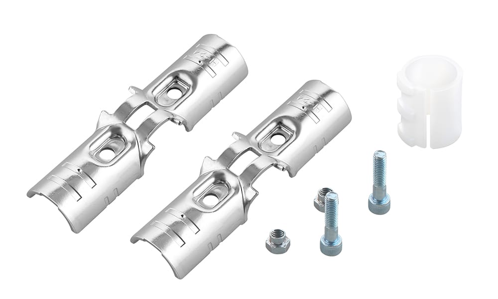 hj 24np 3 way cross hinge joint set for metal pipes chrome