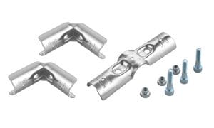 hj 3knp 4 way cross joint set for metal pipes chrome