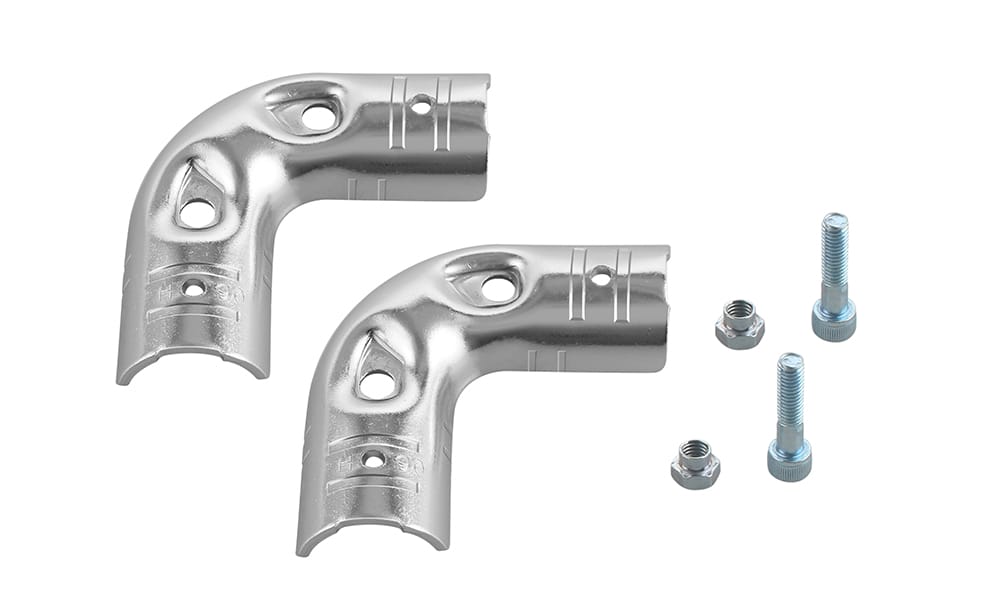 hj 90np 90 elbow joint set for metal pipes chrome