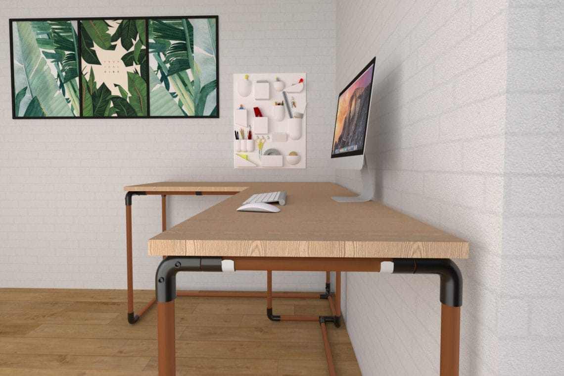 DIY corner desk