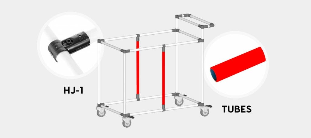 Add pipes using T-Connectors to add reinforcement to your structure