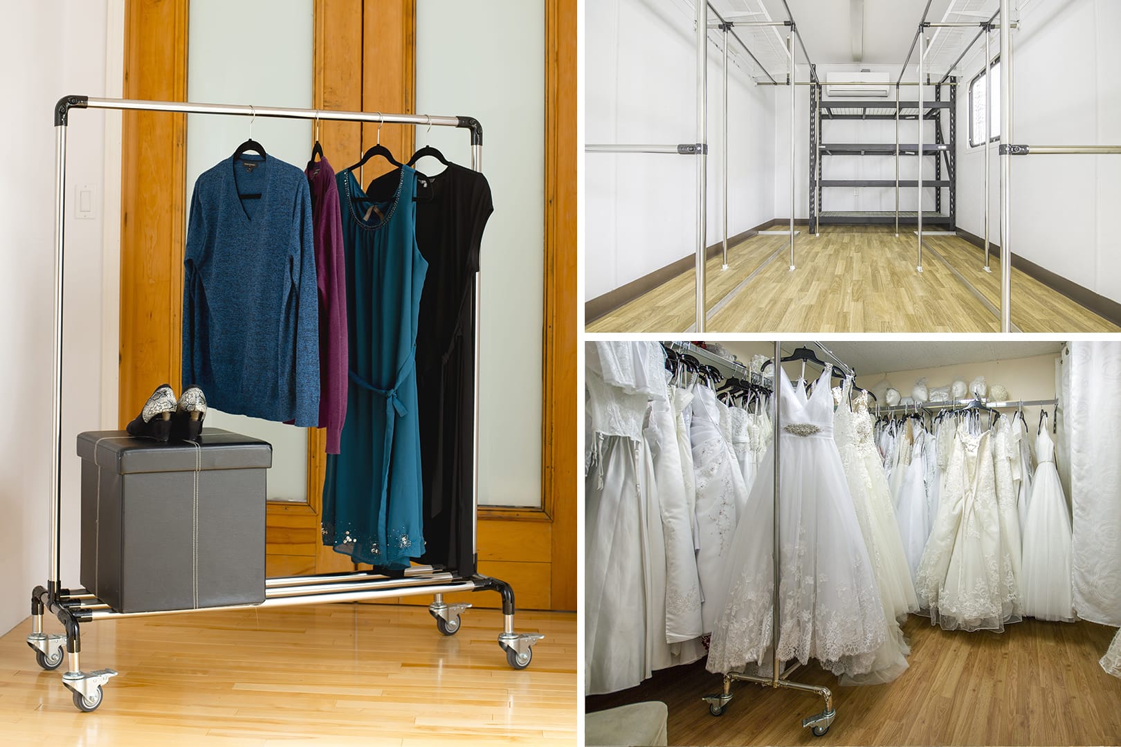 DIY Metal Closet Storage Organizer Garment Rack Heavy Duty Clothes