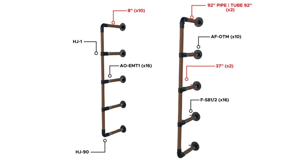 Free plan - DIY pipe shelves