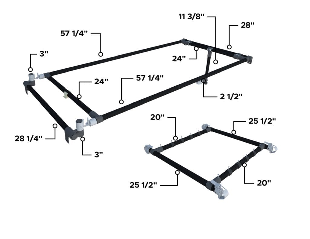 DIY van shower:  These are the measurements and cut list for the plans to build the shower presented in the pictures.