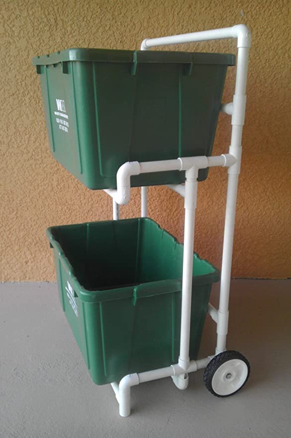 Cette image présente un Chariot de recyclage sur mesure.