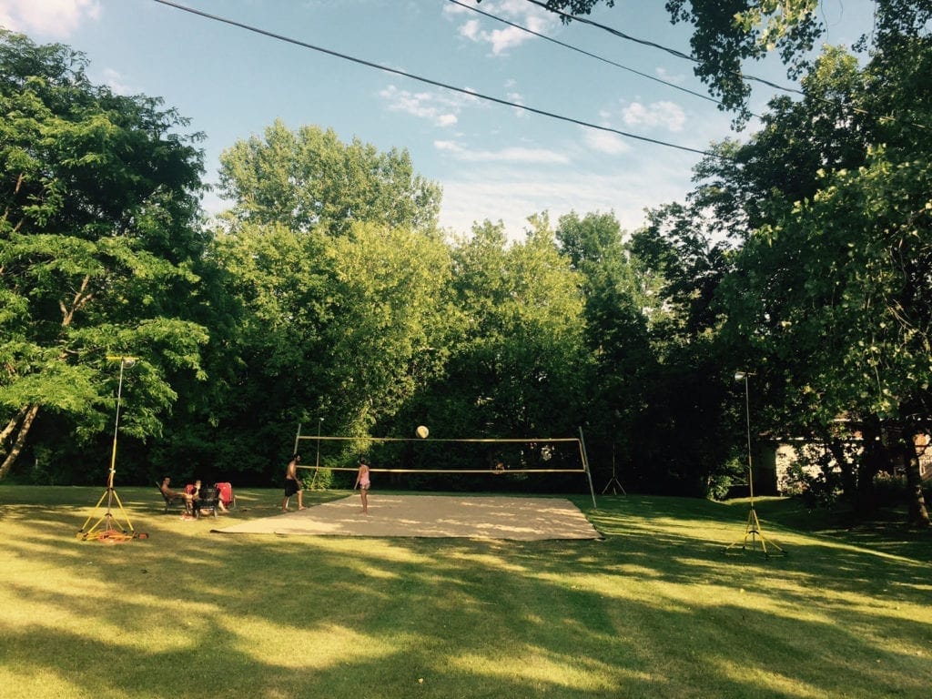 This image shows a volleyball net.