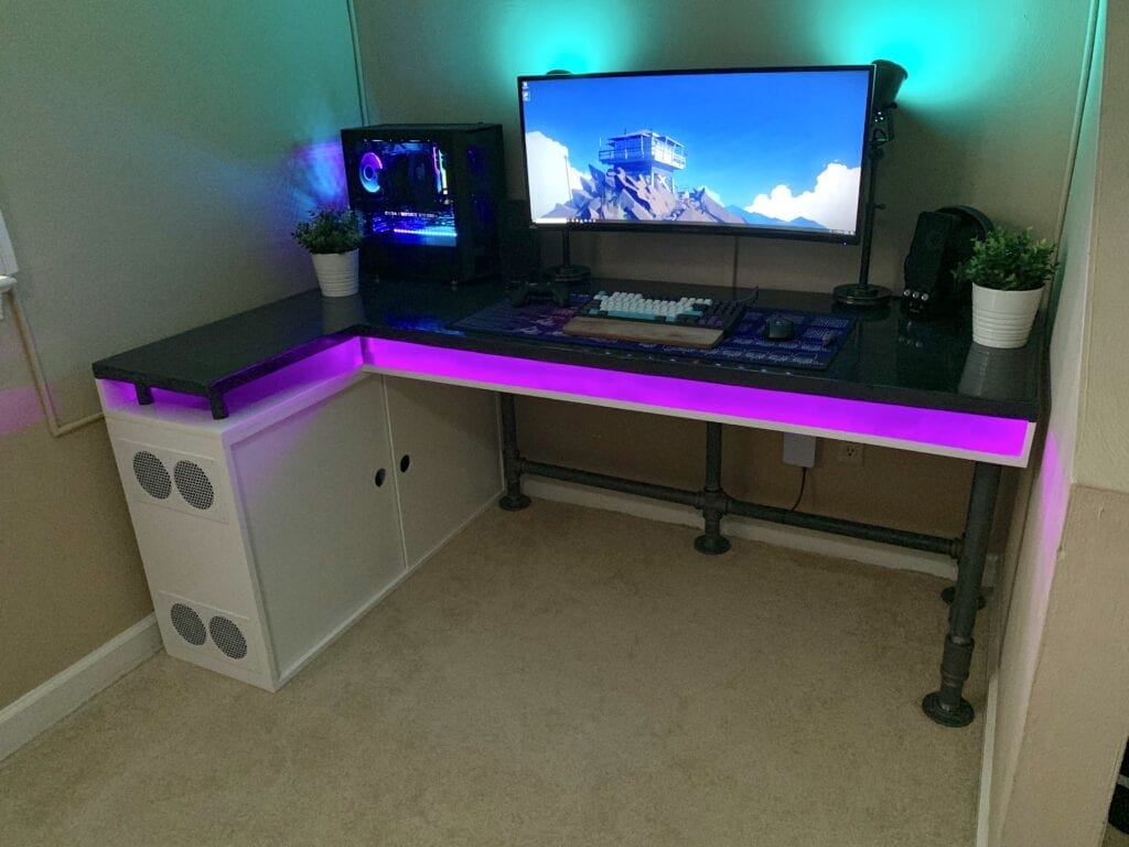 This image  shows a Custom gaming station.