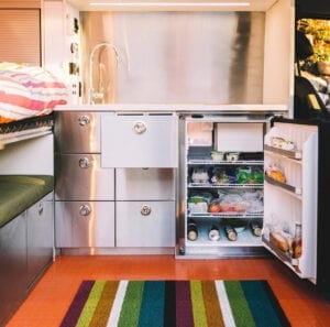 this image shows a fridge for van conversion project