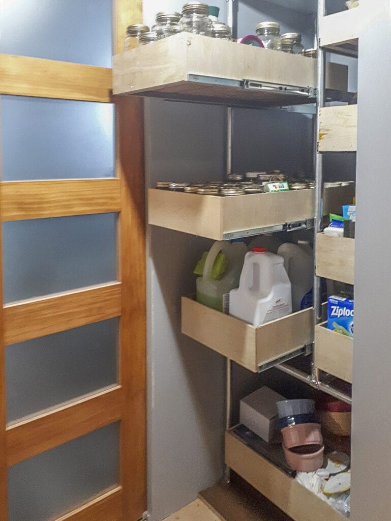 DIY pantry with drawer
