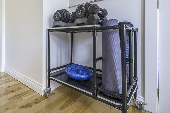 DIY sports equipment rack