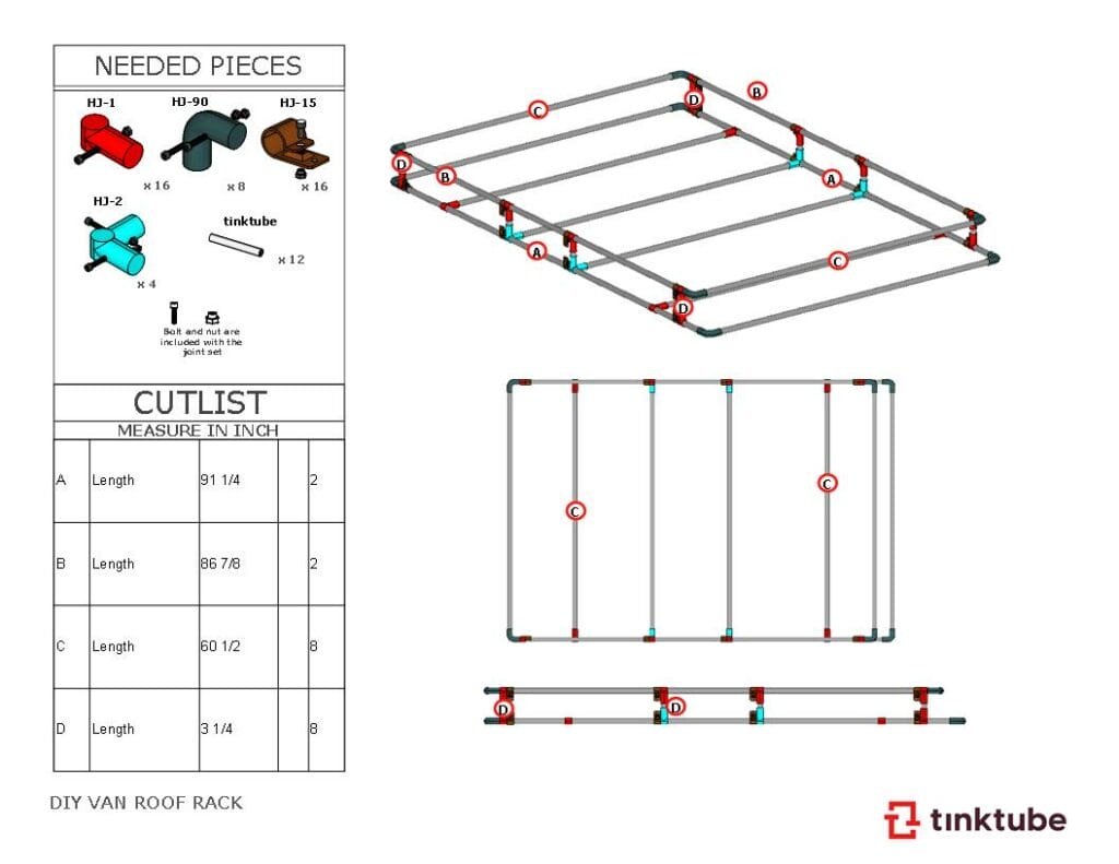 DIY van roof rack plans