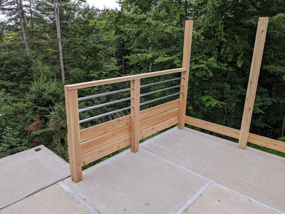 DIY exterior handrails