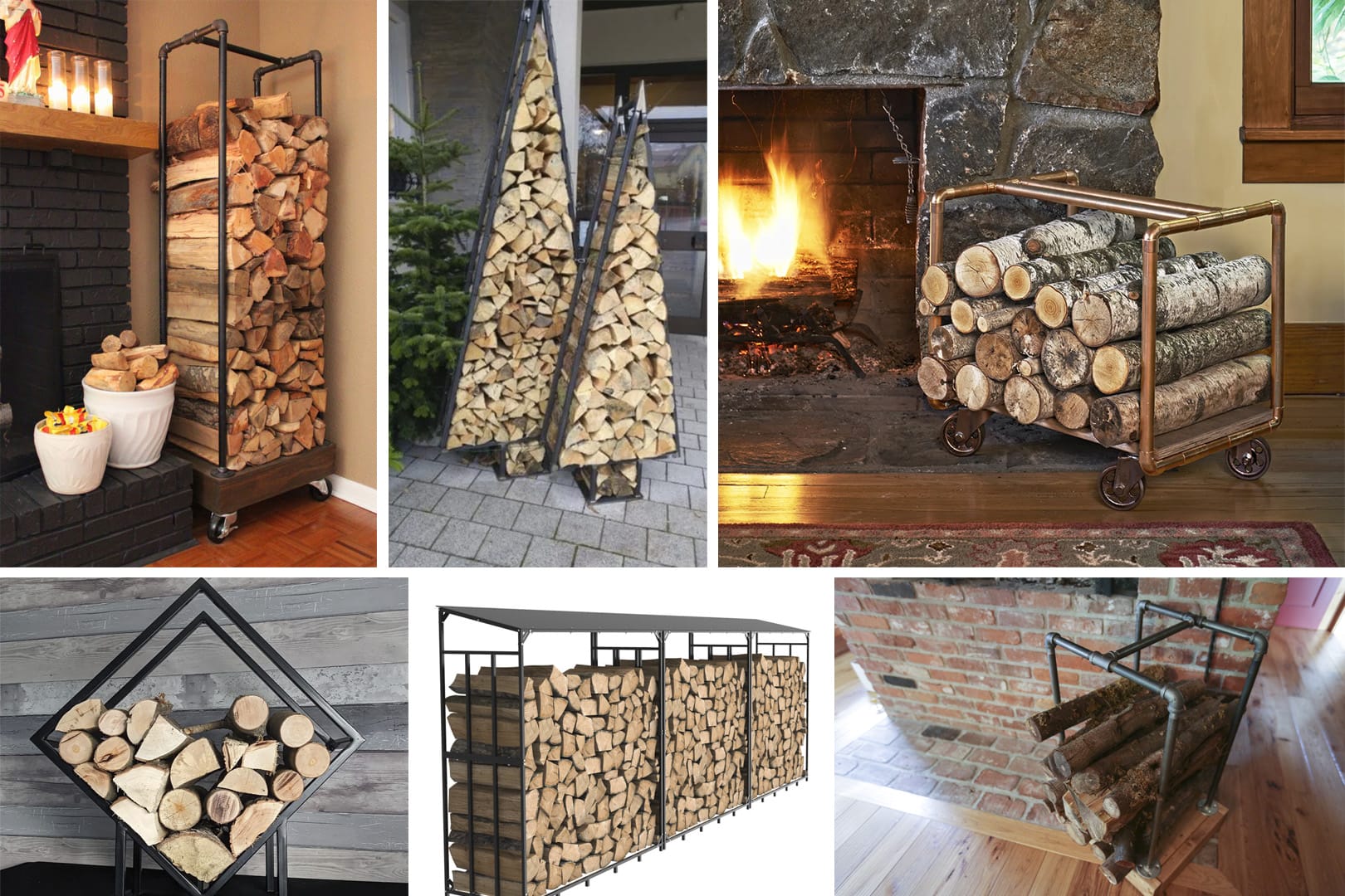 Porte-bûches extérieur pour cheminée, porte-bois pour cheminée