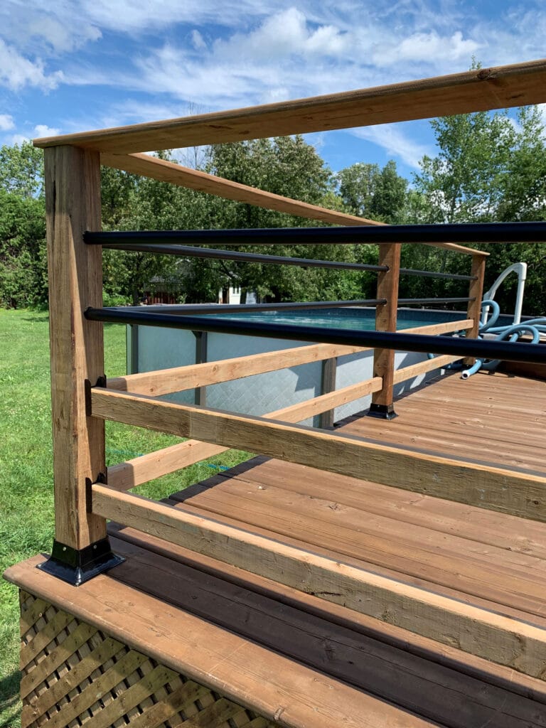 DIY patio raillings