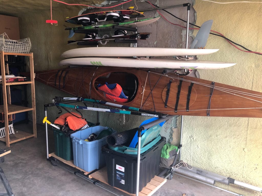 DIY kayak rack