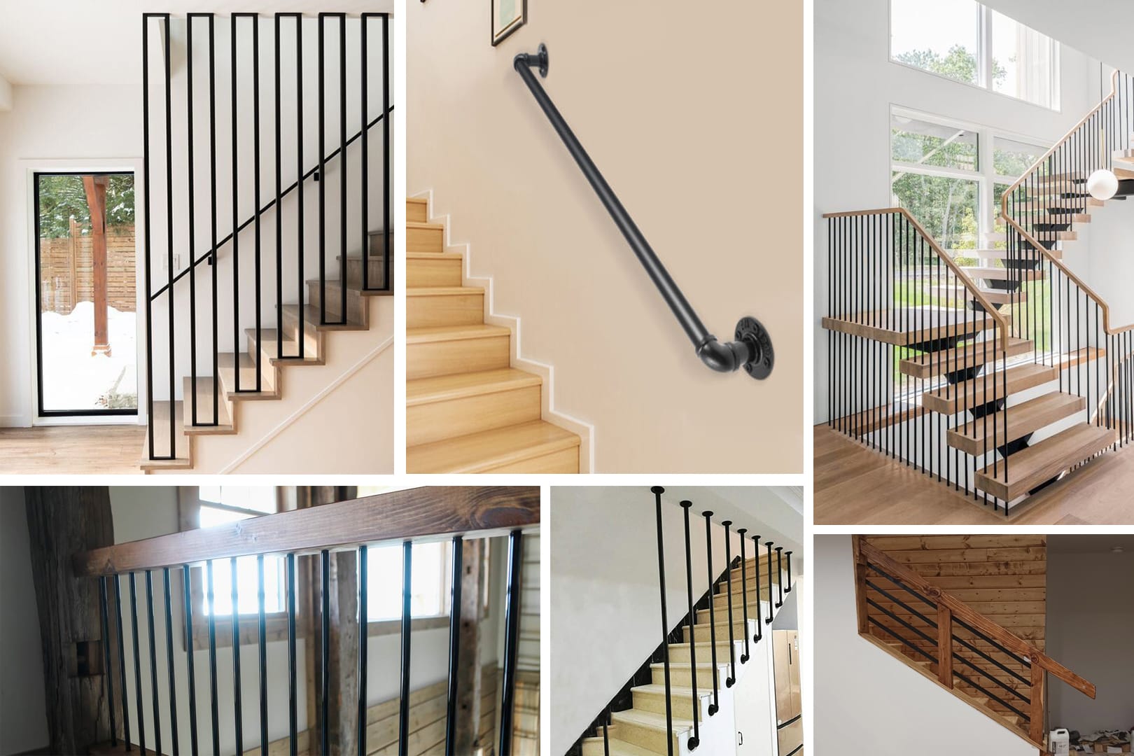 Basic Wrought Iron Wall-Mounted Handrail - Great Lakes Metal Fabrication