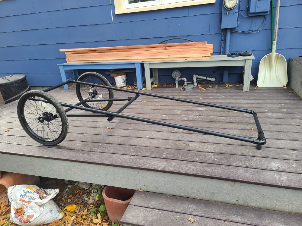 Diy kayak best sale bike trailer