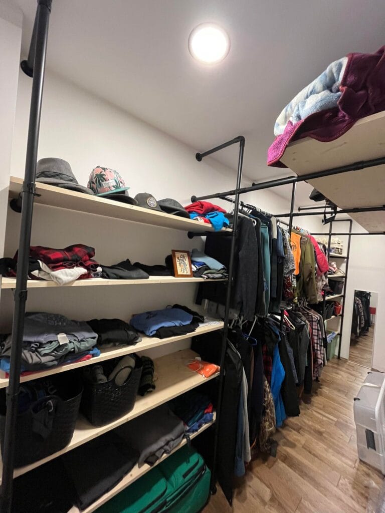 Benjamin's walk-in closet