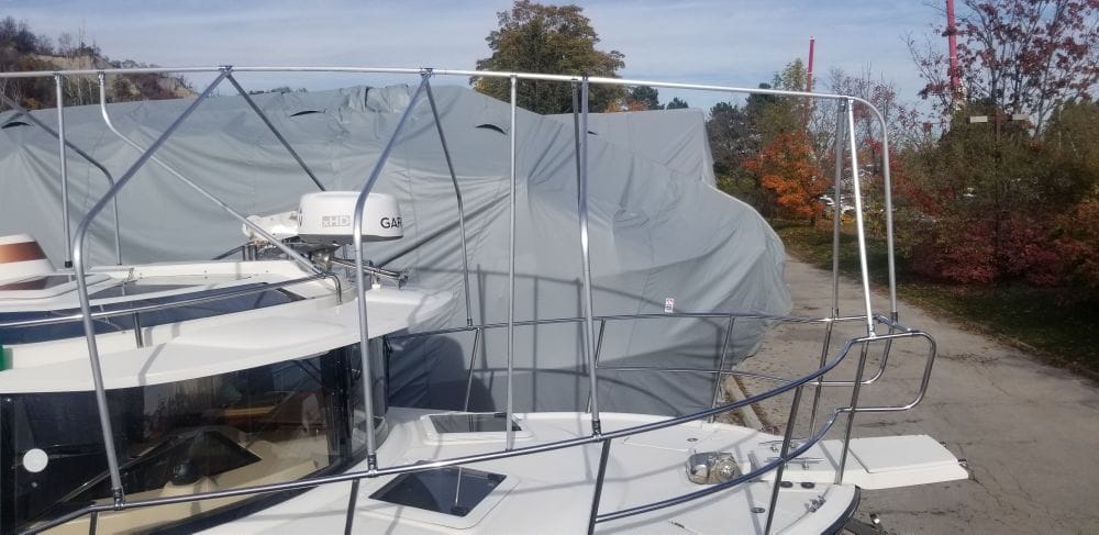 Boat cover support