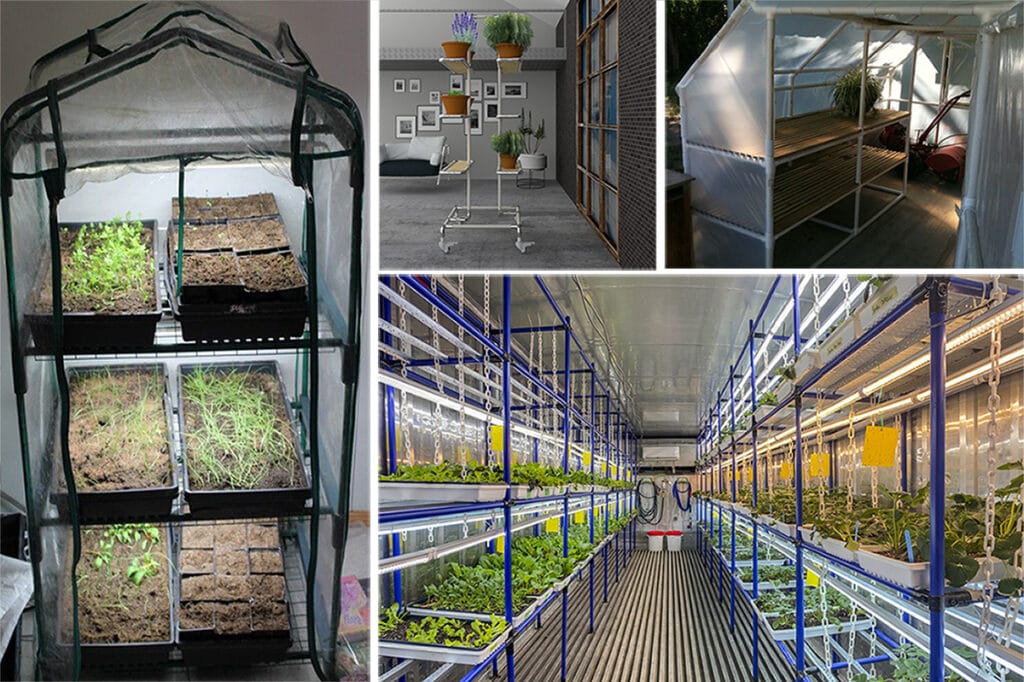 DIY greenhouse shelving ideas