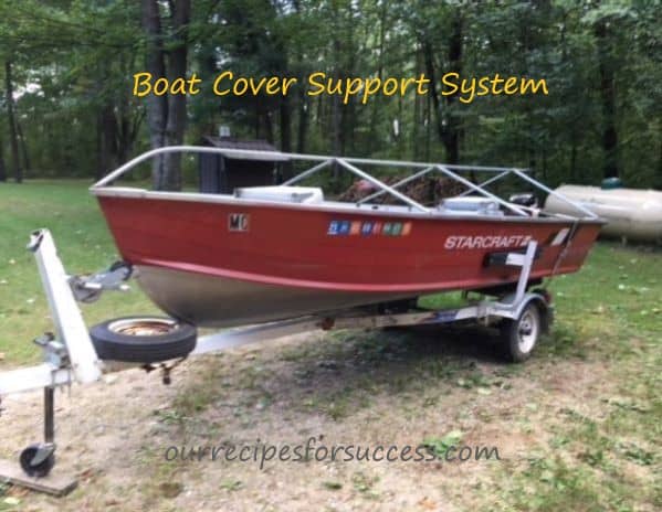 DIY boat cover support system