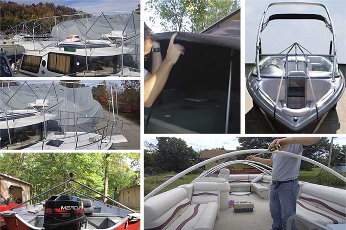 boat cover support DIY
