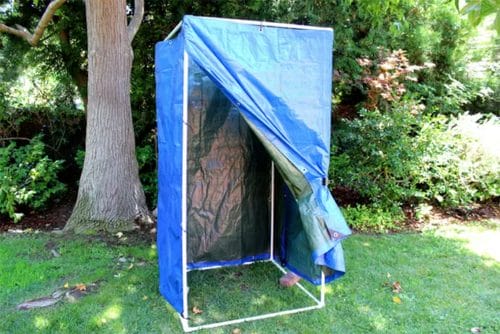 DIY freestanding camp shower