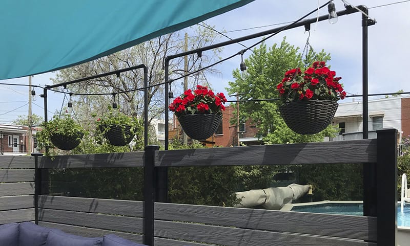 DIY canopy with planters
