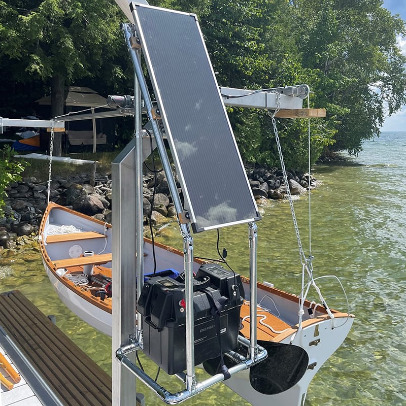 DIY solar panel stand for your boat