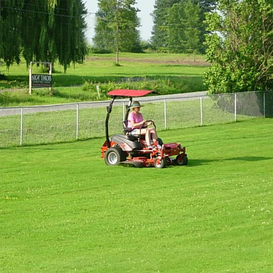 Diy riding best sale mower canopy