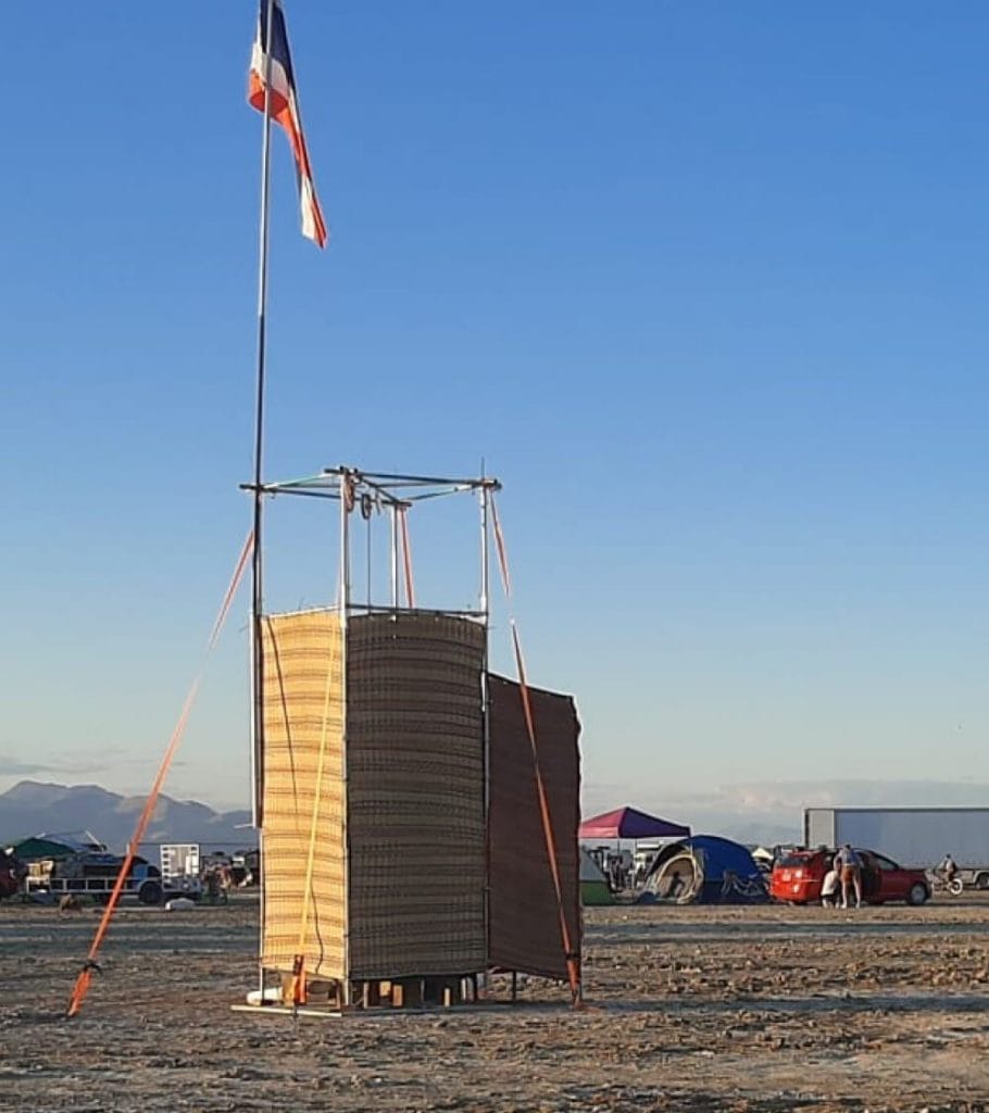 Outdoor shower for Burning Man