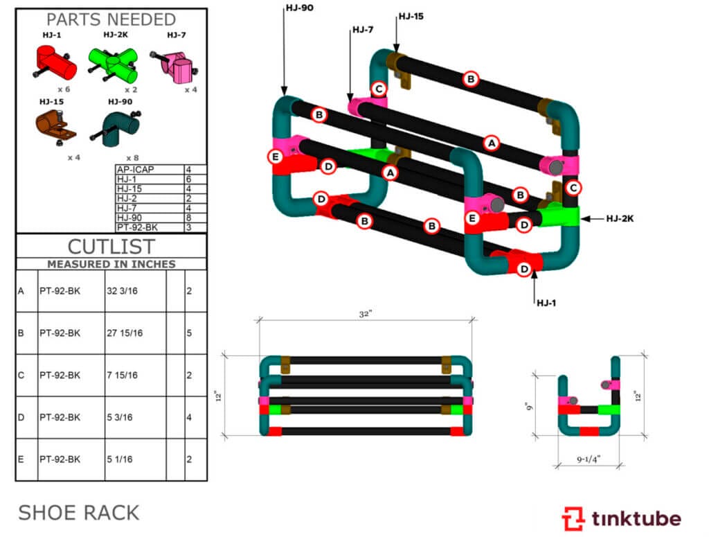 diy shoe rack plans