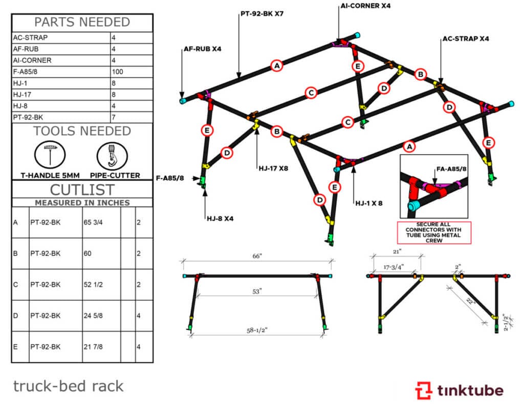 truck bed rack free plan